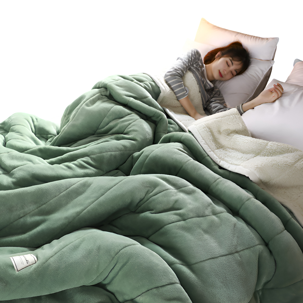 Sherpa Fleecedeken Superzacht Warm Plaid Fleece Meerdere Maten Flockpatroon | Sansoti