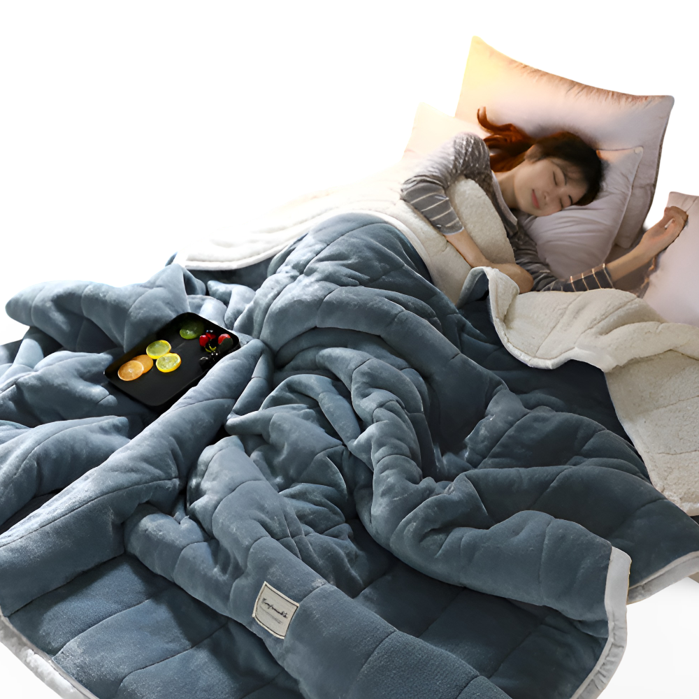 Sherpa Fleecedeken Superzacht Warm Plaid Fleece Meerdere Maten Flockpatroon | Sansoti