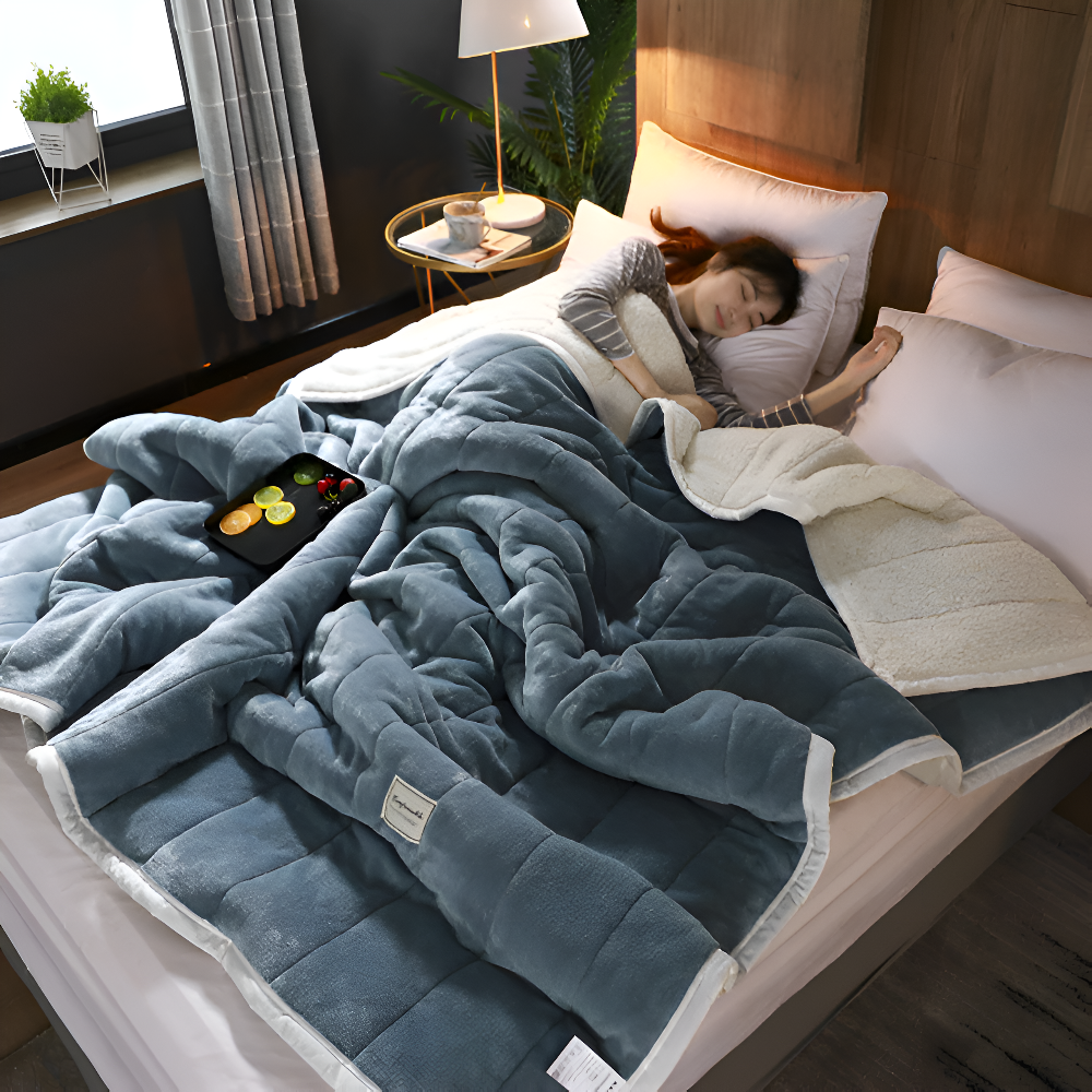 Sherpa Fleecedeken Superzacht Warm Plaid Fleece Meerdere Maten Flockpatroon | Sansoti