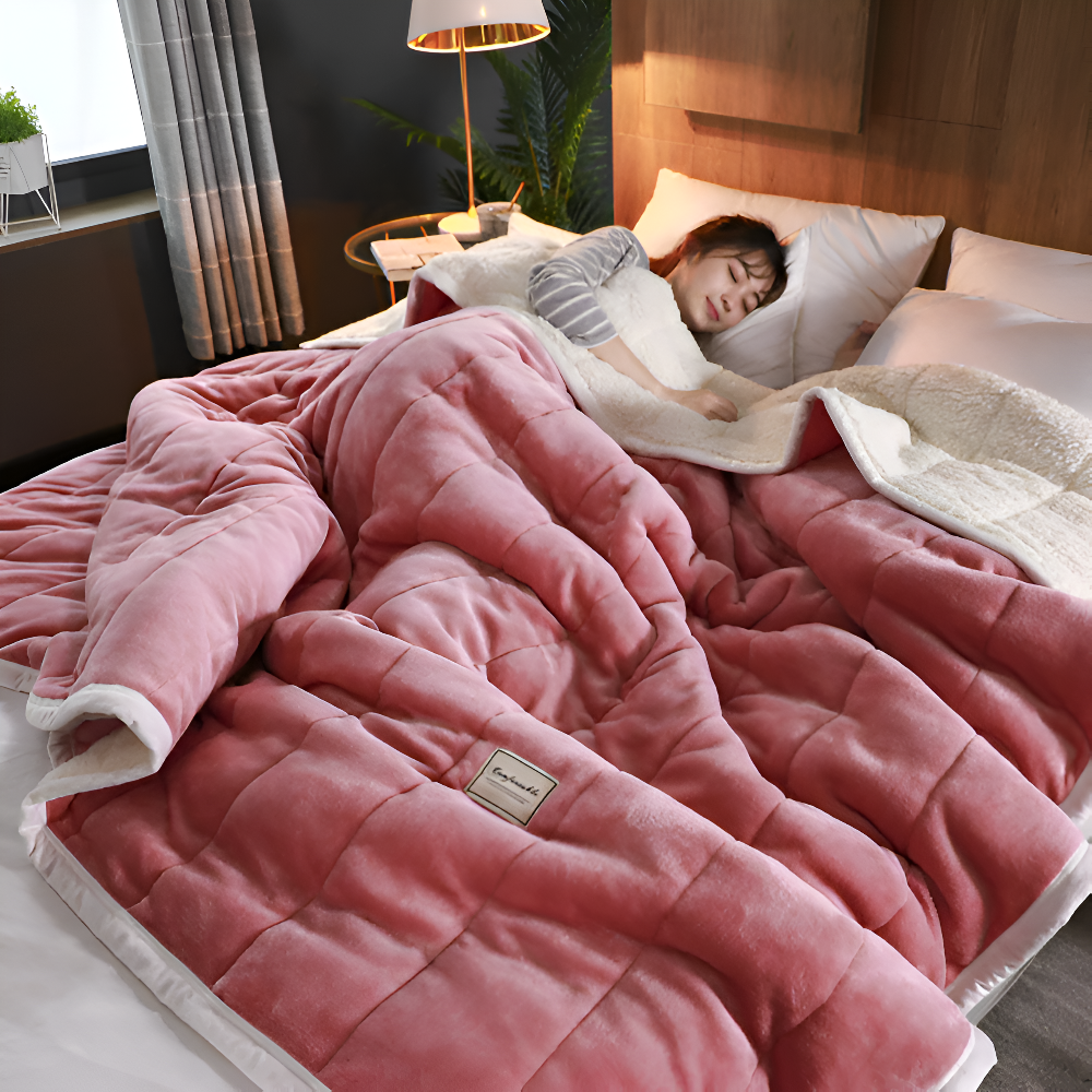 Sherpa Fleecedeken Superzacht Warm Plaid Fleece Meerdere Maten Flockpatroon | Sansoti