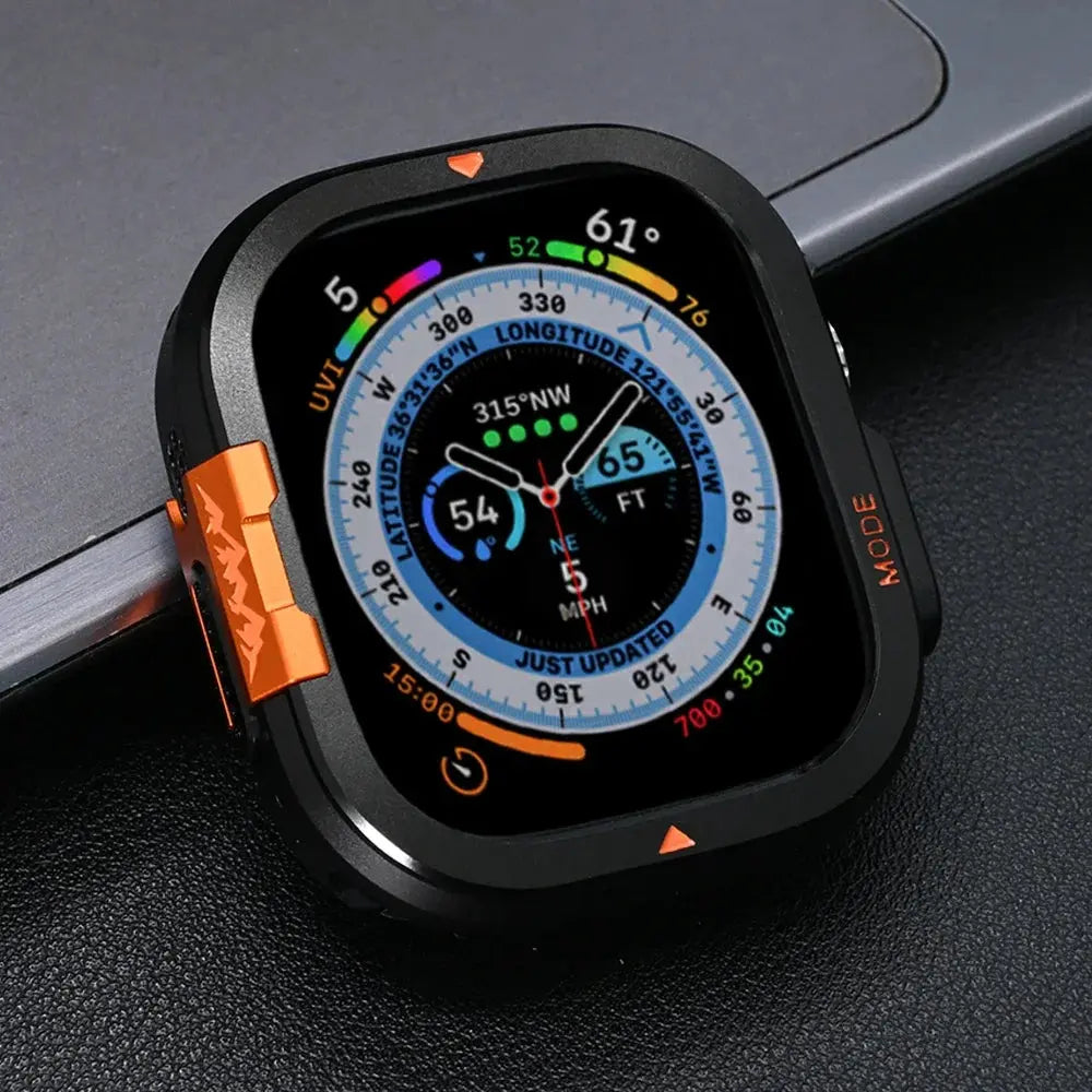 Protective Case Smartwatch 49mm 46mm Titanium Metal Frame Ultimate Protection Sports Watch Four Colors | Sansoti