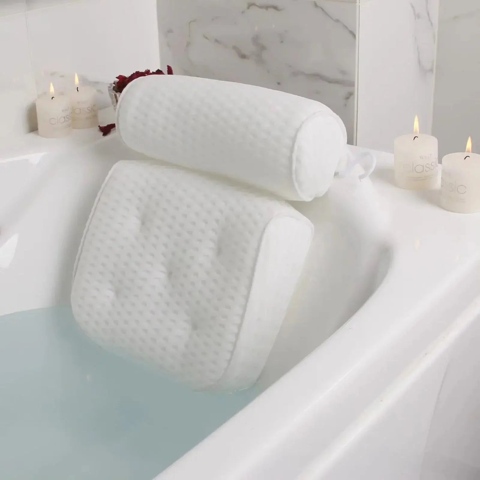 Bath Pillow with Non-Slip Suction Cups for Relaxing Bath | Sansoti
