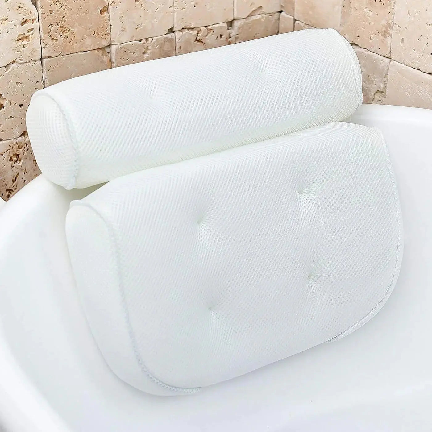 Bath Pillow with Non-Slip Suction Cups for Relaxing Bath | Sansoti