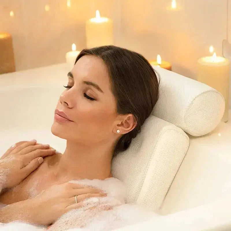 Bath Pillow with Non-Slip Suction Cups for Relaxing Bath | Sansoti