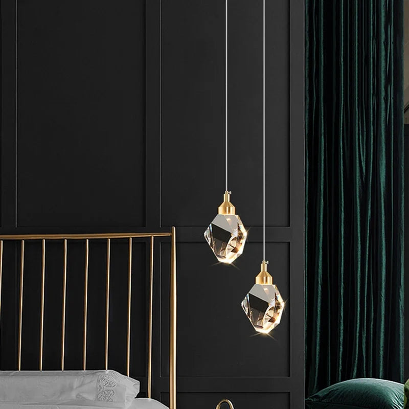 Facettierte Kristall-Hängeleuchte – skandinavisches Design für Esszimmer, Schlafzimmer und Wohnzimmer | Sansoti
