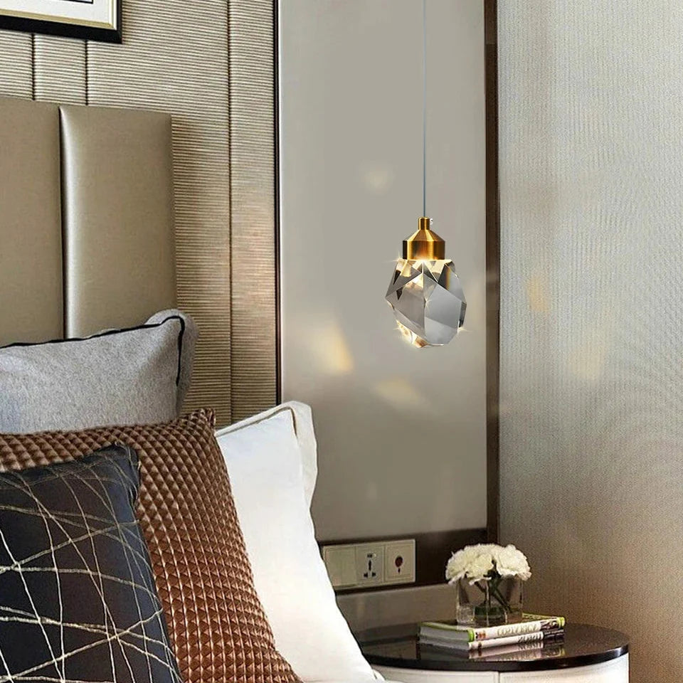 Facettierte Kristall-Hängeleuchte – skandinavisches Design für Esszimmer, Schlafzimmer und Wohnzimmer | Sansoti