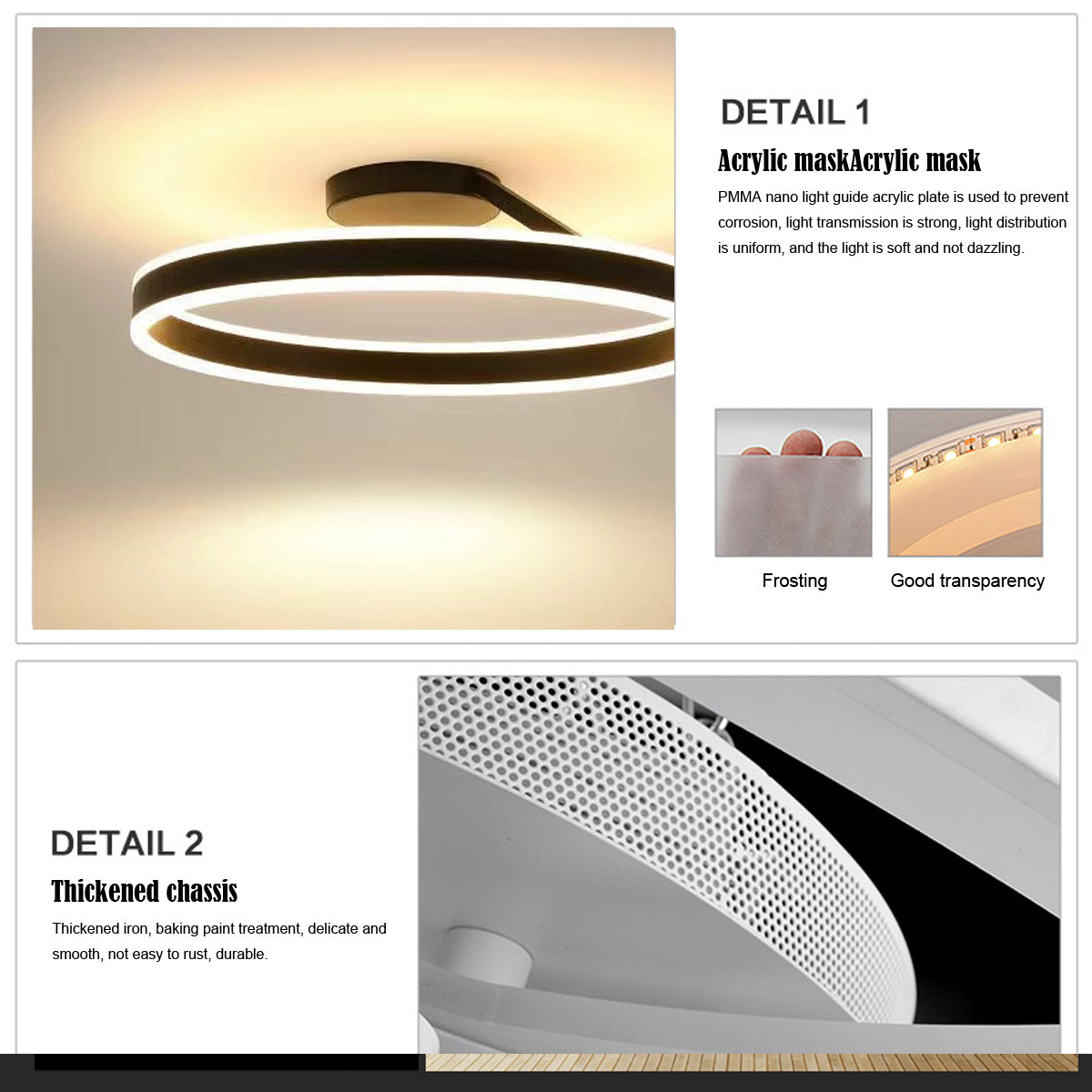 Minimalist Round Design LED Ceiling Light, Dimmable with Remote Control, Energy-Efficient for Modern Interiors | Sansoti