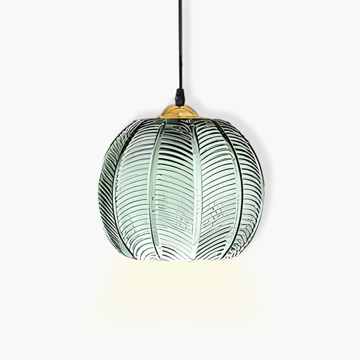 Suspension en verre Design rétro côtelé E27 Plafonnier salon | Restfield
