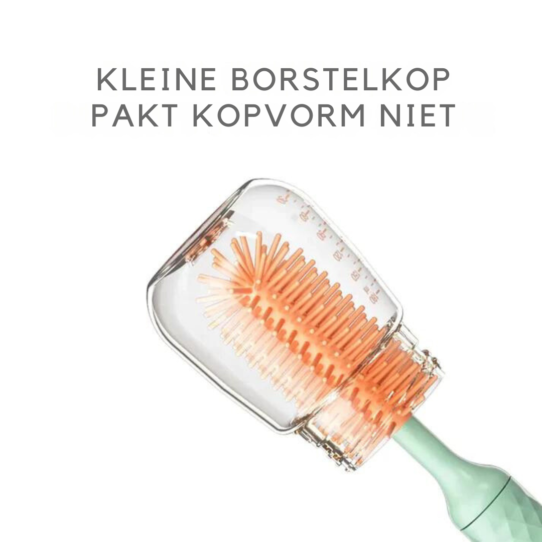 Elektrische Flessenborstel met Siliconen Borstelharen — Oplaadbaar via USB — Krachtige Reiniging voor Flessen & Vaatwerk | Sansoti