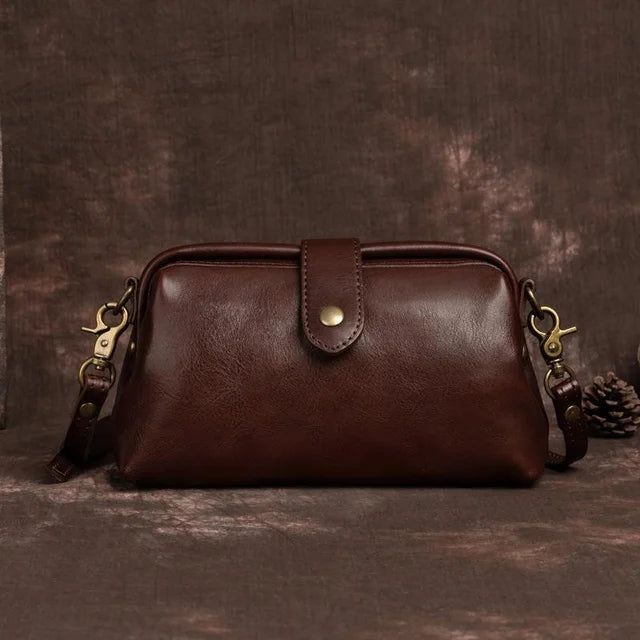 Handgemaakte Retro Schoudertas Leer Vintage Crossbody Dames Handtas Bohemian Stijl Draagtas Everyday | Sansoti