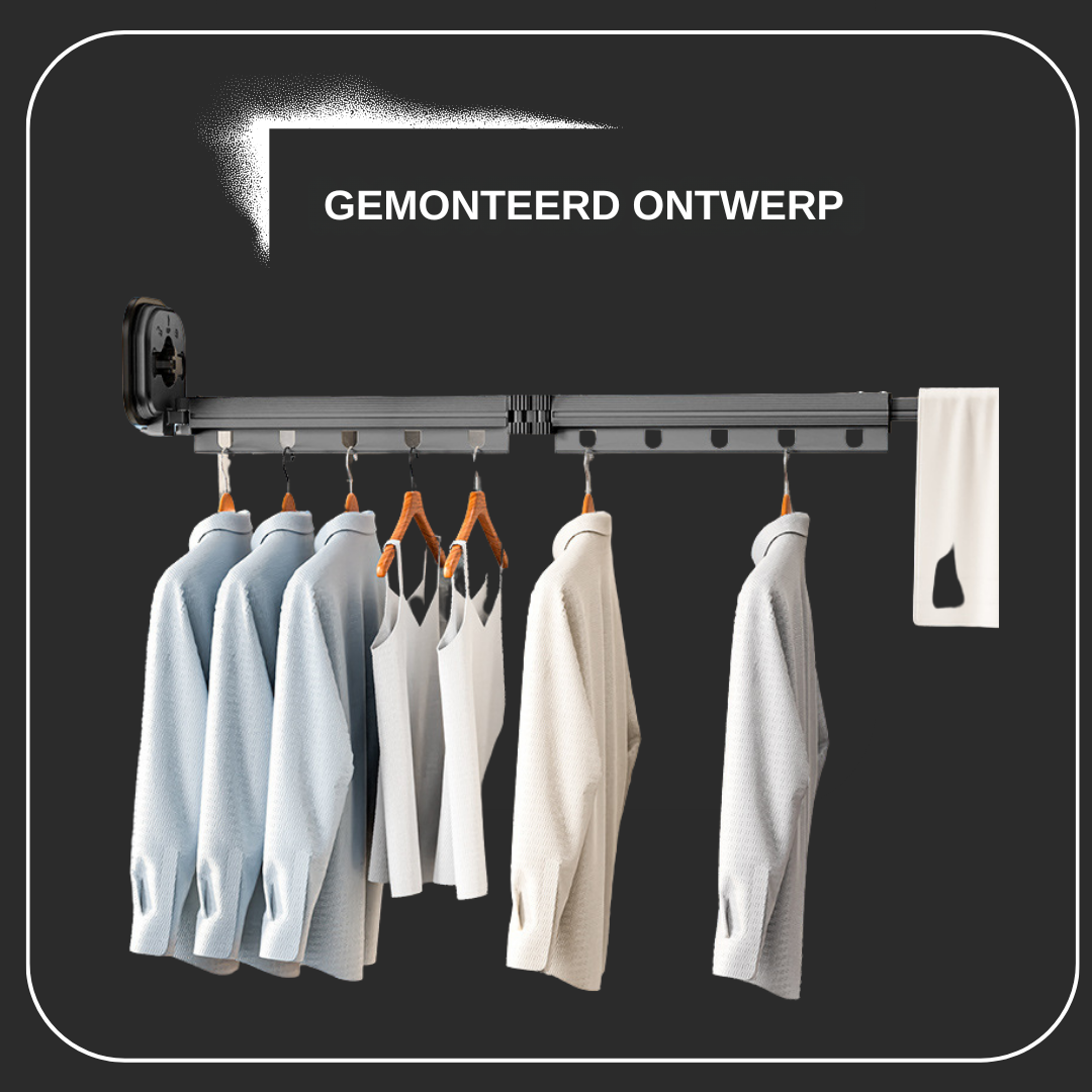 Inklapbaar Wasrek voor Aan de Muur of Deur - Ruimtebesparend Opvouwbaar Droogrek - Compact & Veelzijdig Design voor Kleine Ruimtes | Sansoti