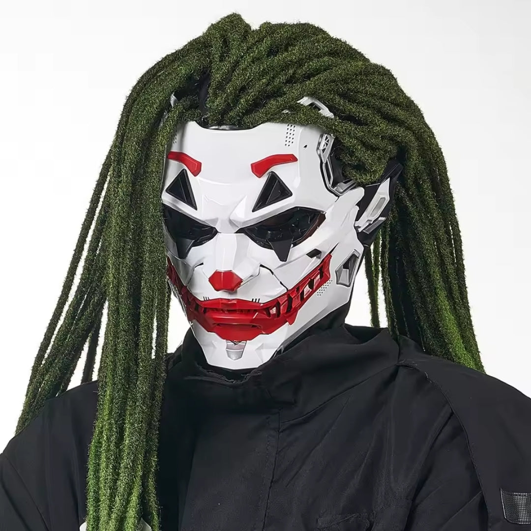 Volledig Gezichtsmasker Cyberpunk Clown PVC met Haaropties Halloween Cosplay Verkleedpartij Carnaval | Sansoti