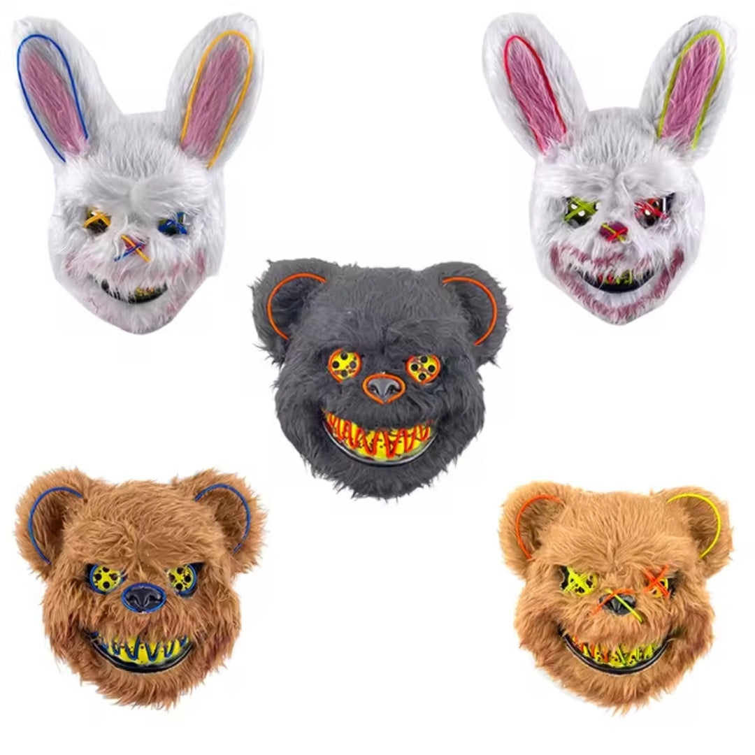 Verlicht LED Gezichtsmasker met Kleurwisseling voor Feesten Cosplay en Themafeesten Sfeerverlichting | Sansoti