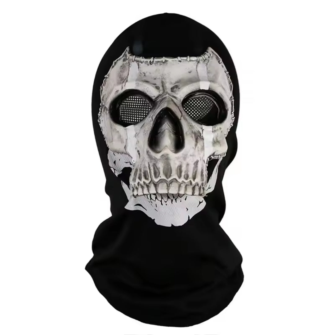 Schädel-Horrormaske für Erwachsene aus Latex, Cosplay, Mottoparty, gruselig, unheilvoll, mysteriös, unisex | Sansoti