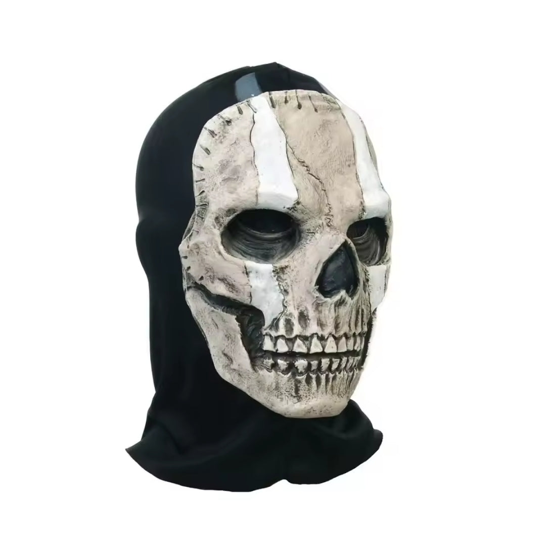Schädel-Horrormaske für Erwachsene aus Latex, Cosplay, Mottoparty, gruselig, unheilvoll, mysteriös, unisex | Sansoti