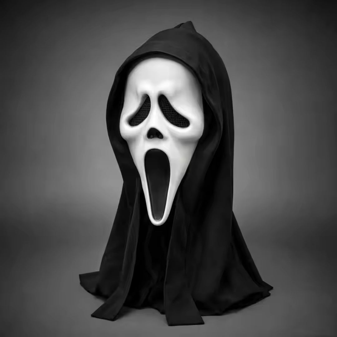 Creepy Face Mask with Hood for Halloween Parties, Cosplay, Horror-Themed Parties, Costume Parties | Sansoti