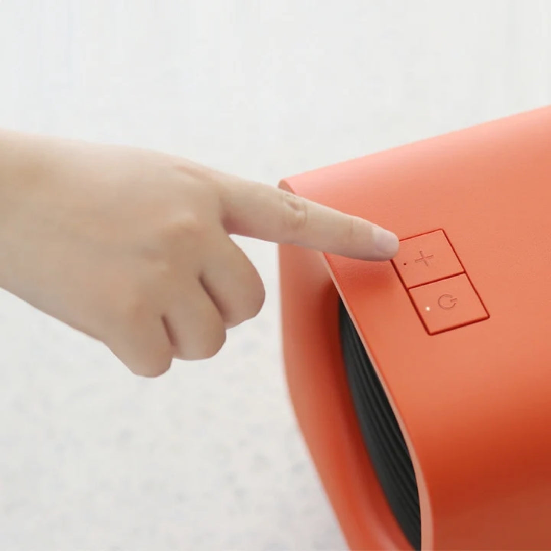 Compacte Elektrische Kachel 700W Draagbaar Verwarmingstoestel Oranje Wit Geel Voor Kantoor En Thuis Gebruik | Sansoti
