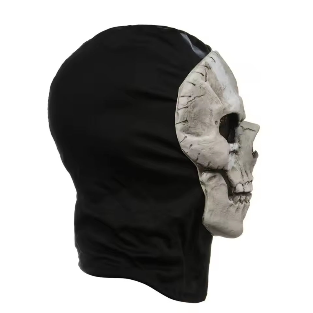 Schädel-Horrormaske für Erwachsene aus Latex, Cosplay, Mottoparty, gruselig, unheilvoll, mysteriös, unisex | Sansoti