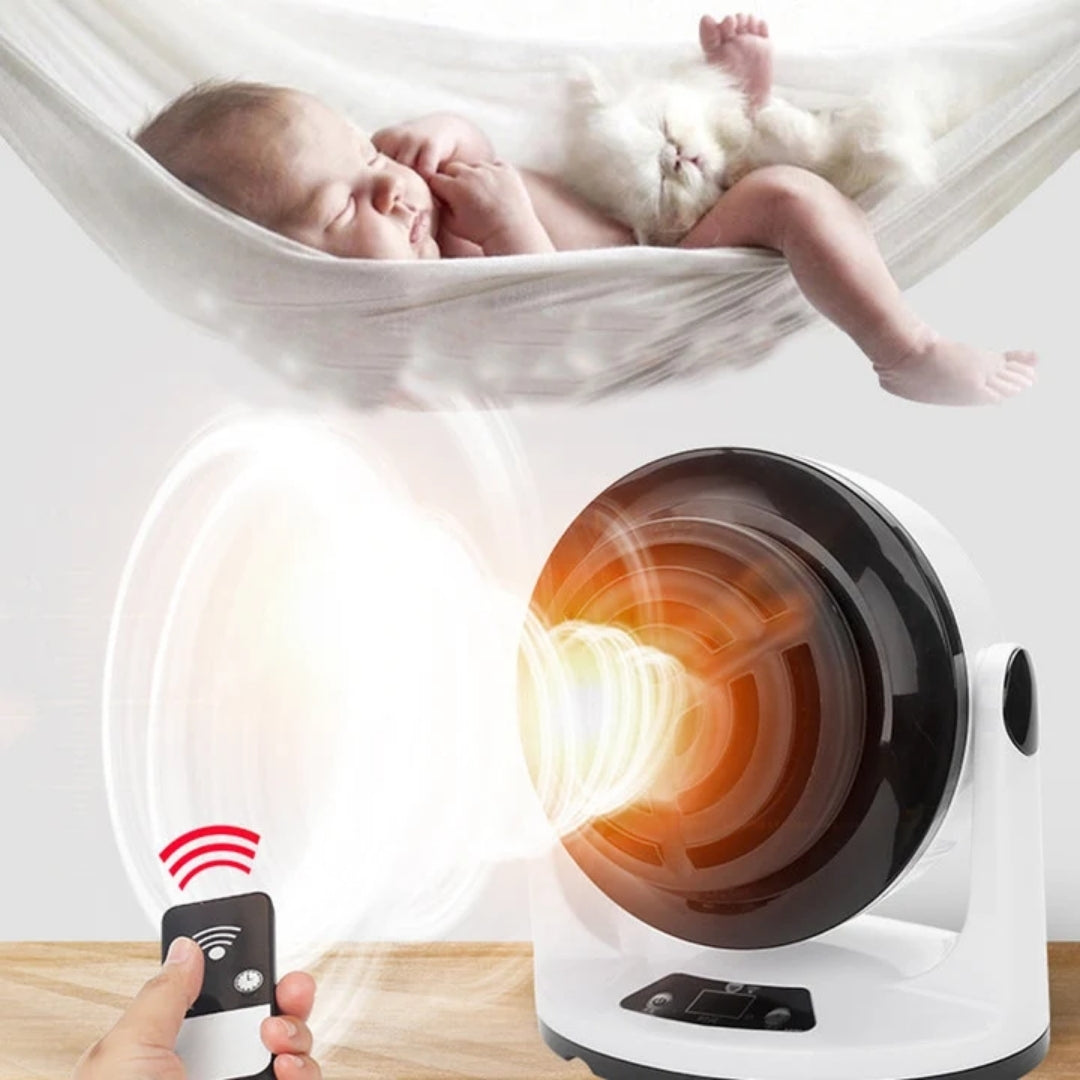 Compact Ceramic Heater 1000W with Timer and Remote Control for Fast Thermal Comfort and Efficient Heating | Sansoti