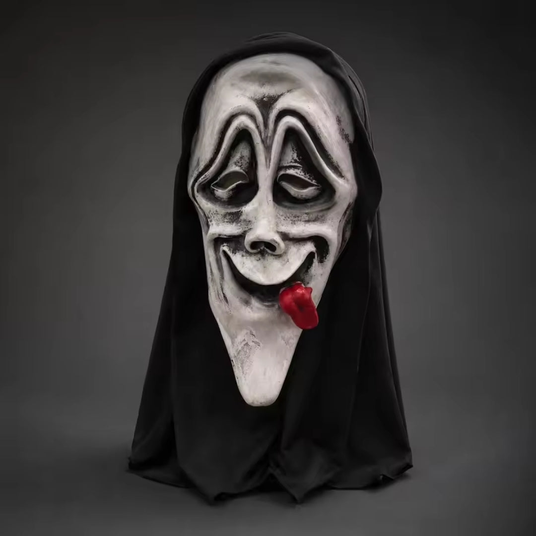 Creepy Face Mask with Hood for Halloween Parties, Cosplay, Horror-Themed Parties, Costume Parties | Sansoti