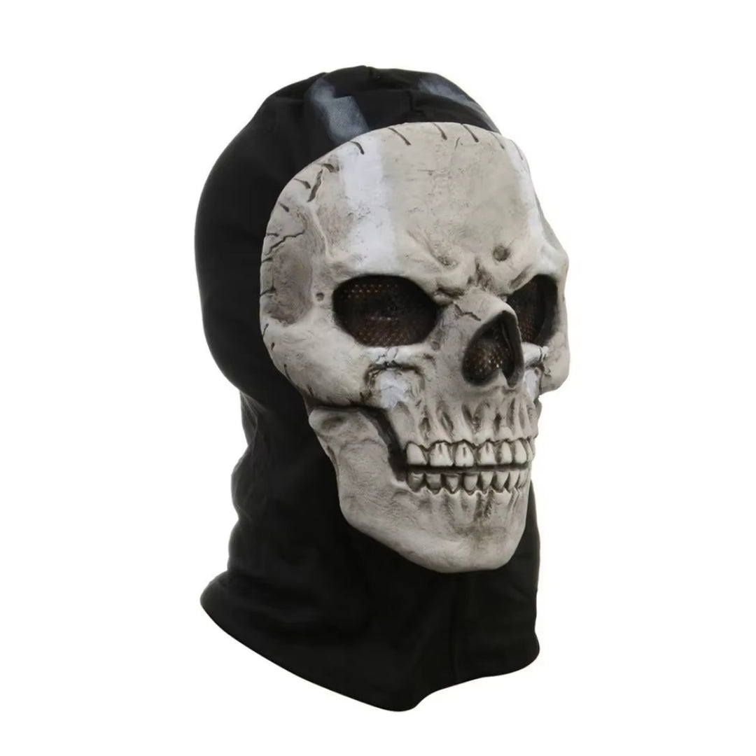 Schädel-Horrormaske für Erwachsene aus Latex, Cosplay, Mottoparty, gruselig, unheilvoll, mysteriös, unisex | Sansoti