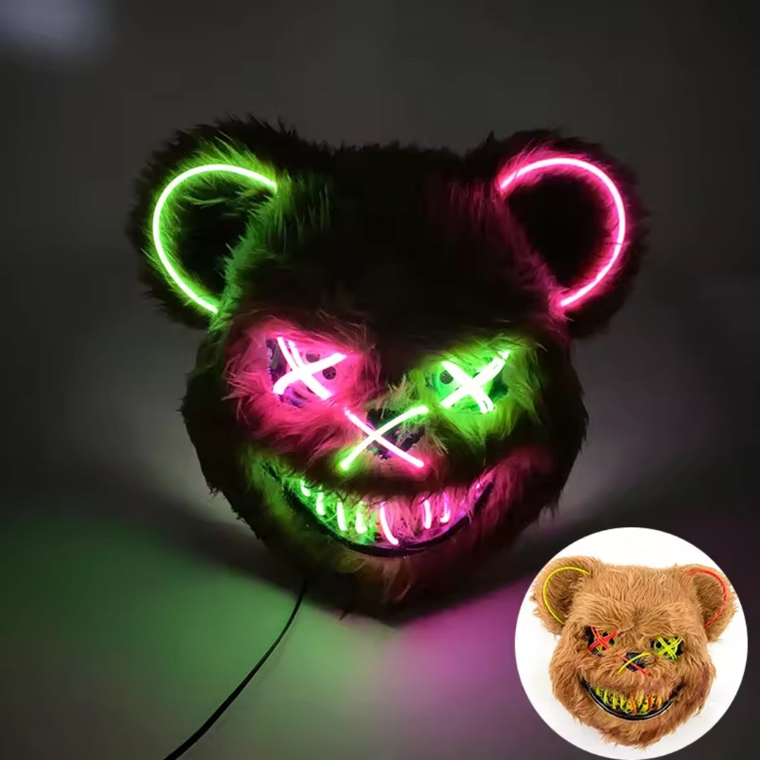 Verlicht LED Gezichtsmasker met Kleurwisseling voor Feesten Cosplay en Themafeesten Sfeerverlichting | Sansoti