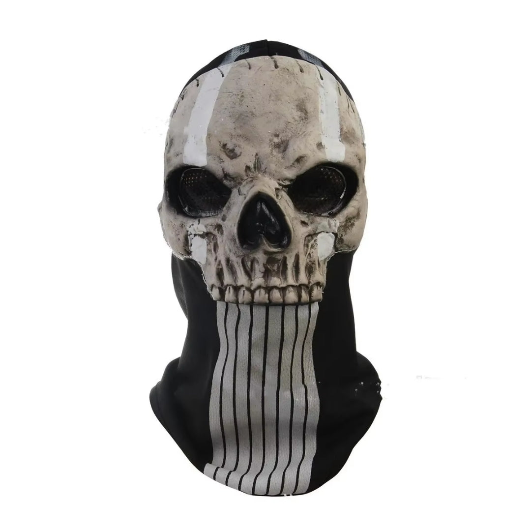 Schädel-Horrormaske für Erwachsene aus Latex, Cosplay, Mottoparty, gruselig, unheilvoll, mysteriös, unisex | Sansoti