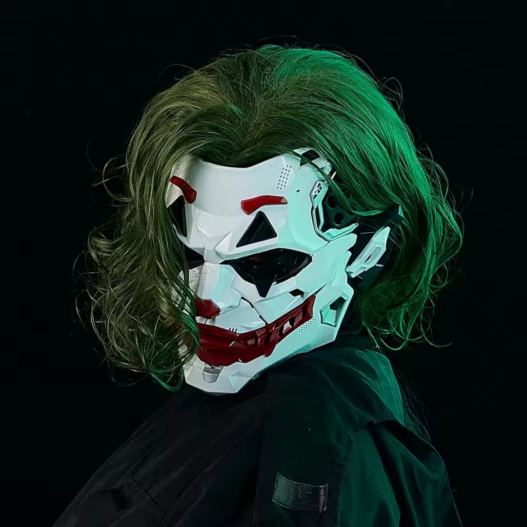 Volledig Gezichtsmasker Cyberpunk Clown PVC met Haaropties Halloween Cosplay Verkleedpartij Carnaval | Sansoti