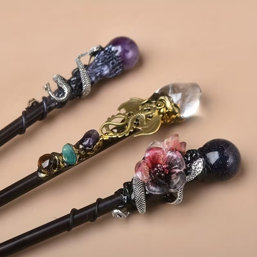 Decorative Crystal Wand for Fancy Dress Party Halloween Cosplay Witch Wizard Costume Accessory | Sansoti