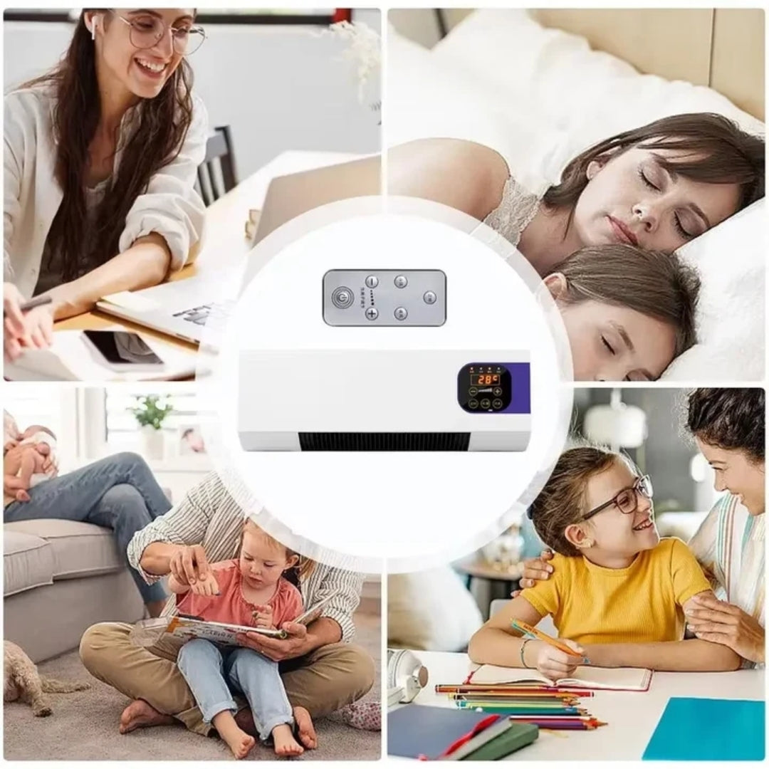 Wandventilator met Verwarmingsfunctie Keramisch 2000W Afstandsbediening Klimaatbeheersing Energiezuinig | Sansoti