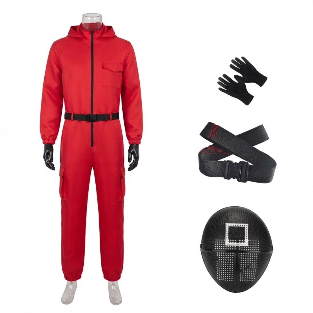 Jumpsuit met Masker Halloween Cosplay Volwassenen Unisex Polyester Feestkleding Verkleedpak Carnaval | Sansoti