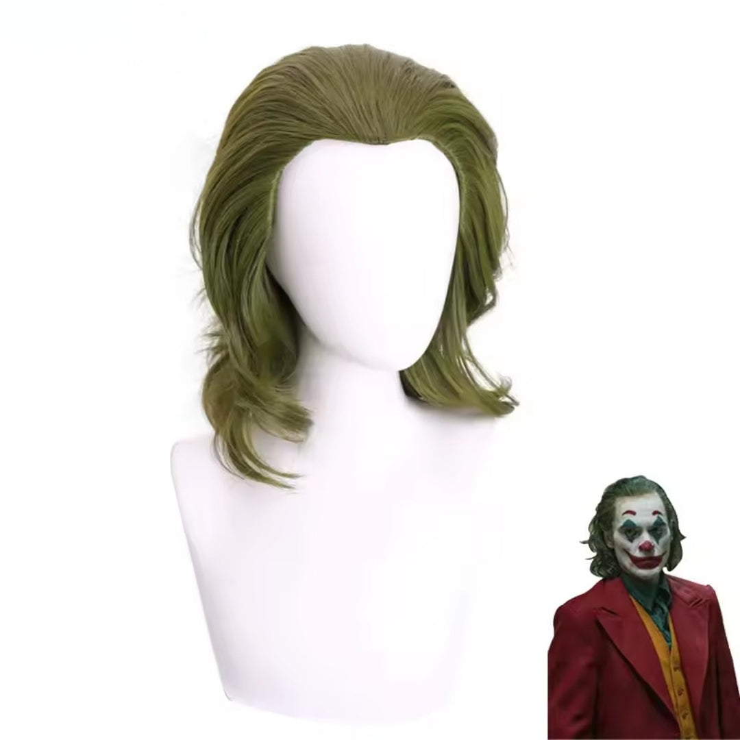Adult Clown Costume with Green Wig - Polyester Party Outfit Unisex Carnival Costume Horror | Sansoti