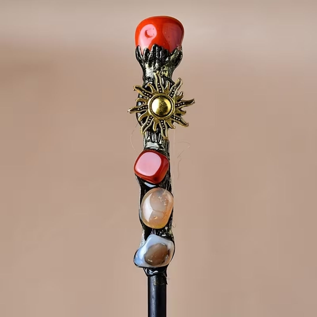 Decorative Crystal Wand for Fancy Dress Party Halloween Cosplay Witch Wizard Costume Accessory | Sansoti