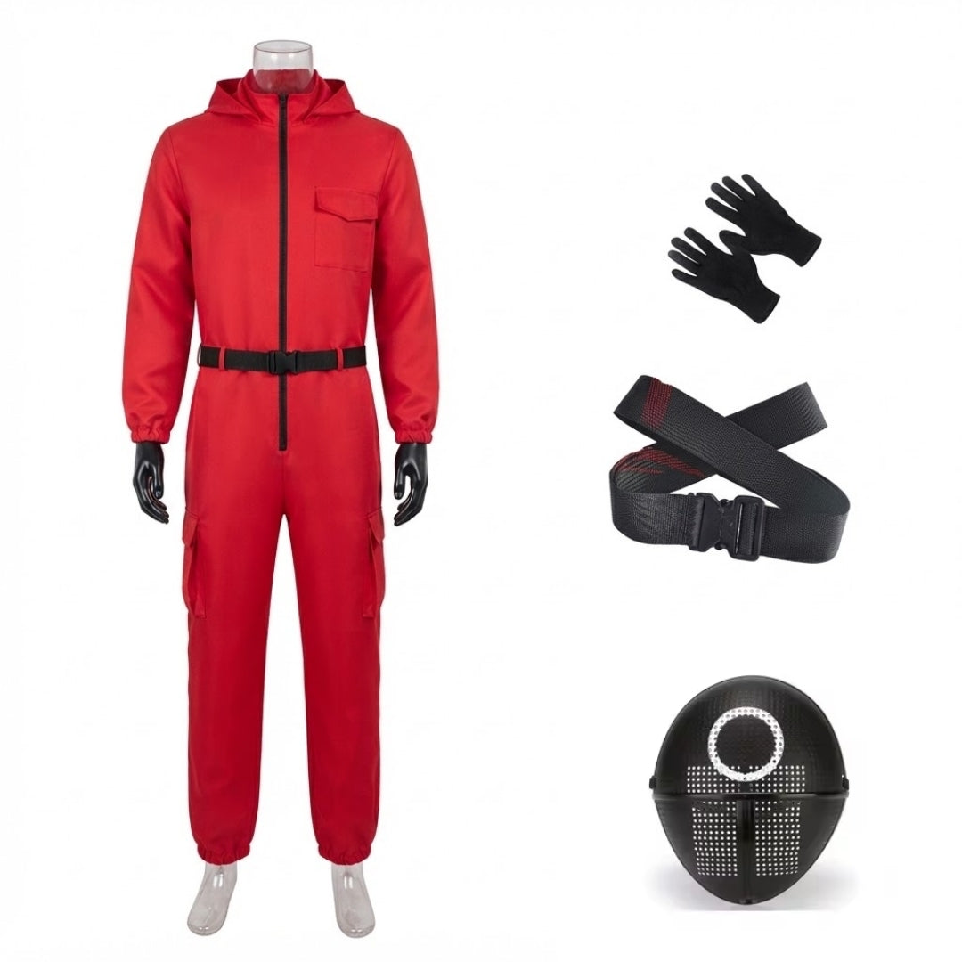 Jumpsuit met Masker Halloween Cosplay Volwassenen Unisex Polyester Feestkleding Verkleedpak Carnaval | Sansoti