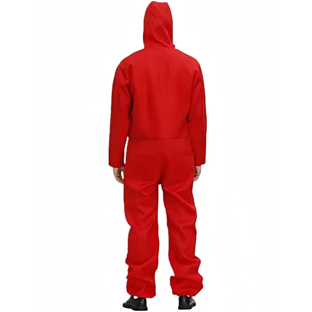Rode Lange Jumpsuit Dames Cosplay Carnaval Halloween Themafeest Film Serie Verkleedkleding Kostuum Feest | Sansoti