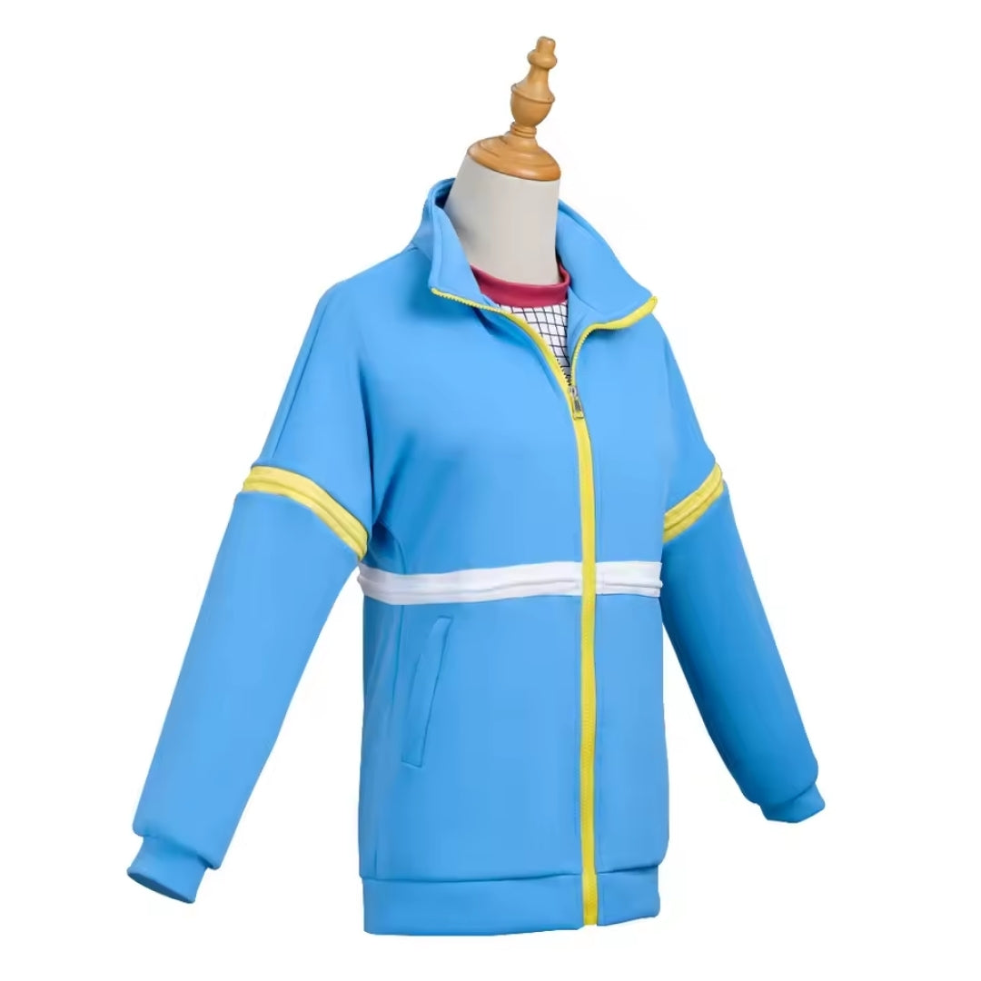 Zestaw stroju cosplay unisex z kapturem zapinanym na zamek i spodniami na imprezy, Halloween, przebieranki i cosplay | Sansoti