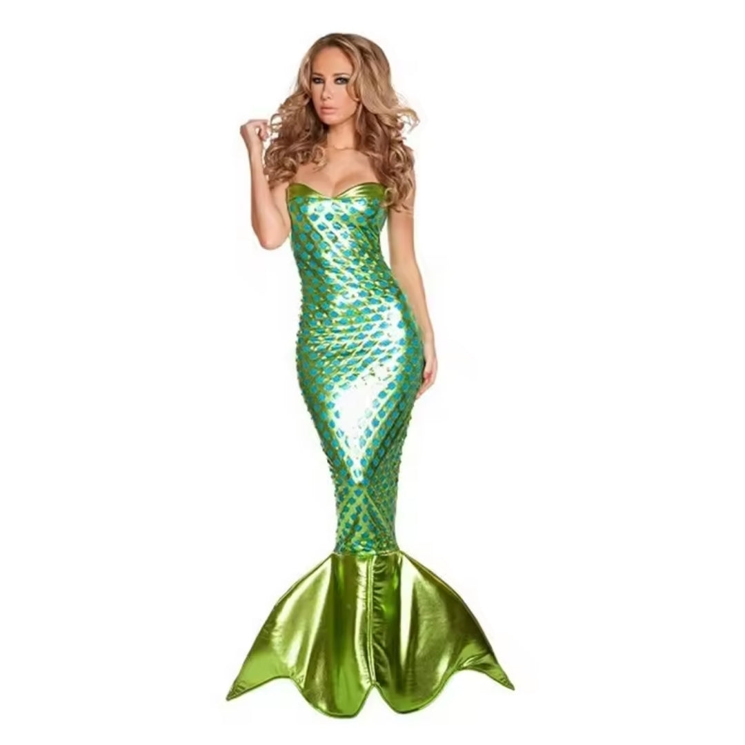 Mermaid Princess Cosplay Dress for Girls | Fantasy Costume Outfit Carnival Parties Birthday Mermaid | Sansoti