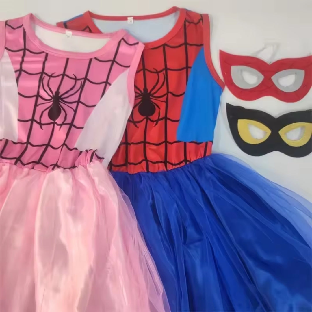 Superheldenpak Kinderen Spinnendesign Polyester Verkleedkostuum Halloween Carnaval Feest Uniseks Outfit | Sansoti