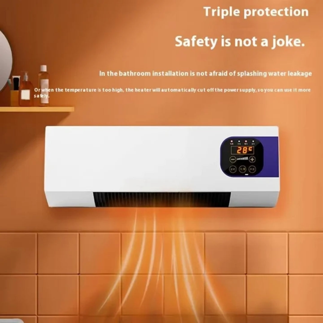 Wandventilator met Verwarmingsfunctie Keramisch 2000W Afstandsbediening Klimaatbeheersing Energiezuinig | Sansoti