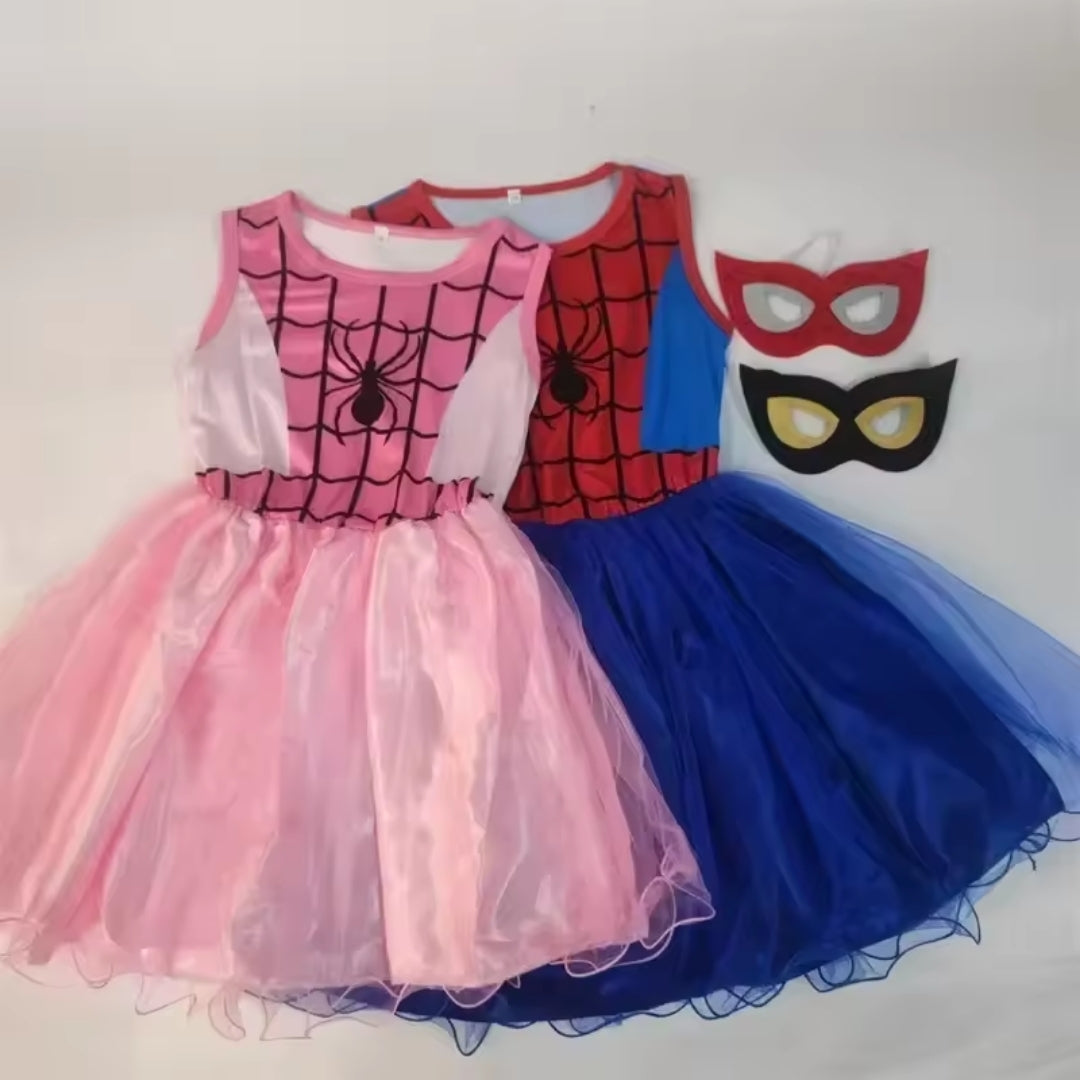 Superheldenpak Kinderen Spinnendesign Polyester Verkleedkostuum Halloween Carnaval Feest Uniseks Outfit | Sansoti