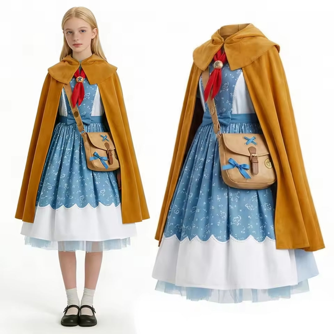 4-Delig Verkleedkostuum Mysterie-Serie voor Meisjes met Cape en Tas Polyester 4-12 Jaar Fantasiespel | Sansoti