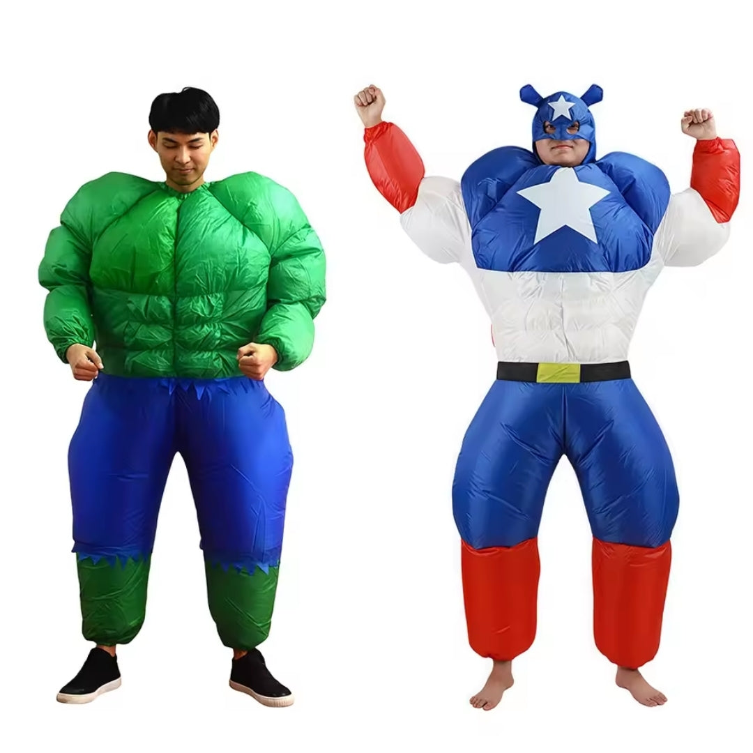 Costume de super-héros gonflable unisexe, combinaison pour Halloween, carnaval, cosplay, fête et soirée pour adultes | Sansoti
