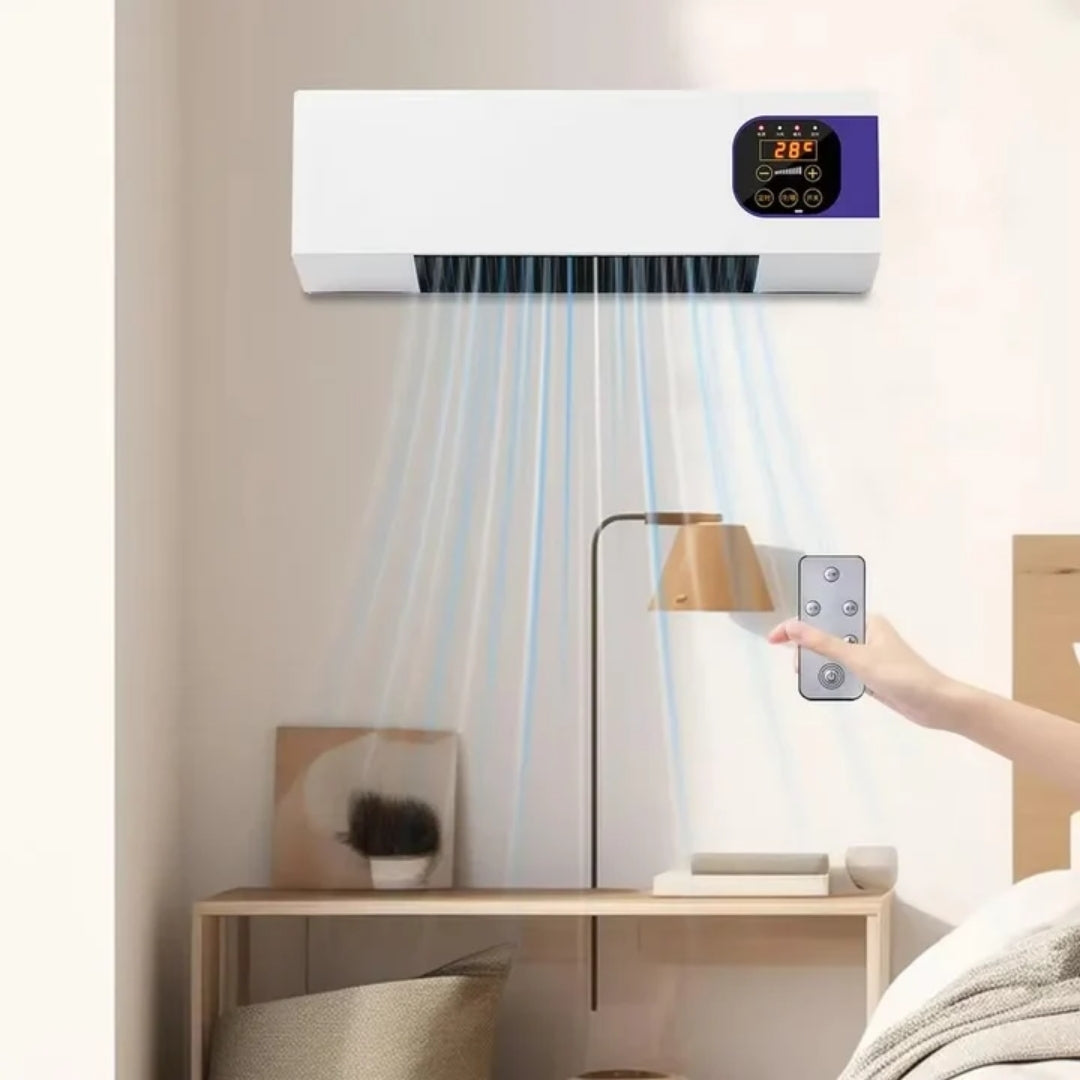 Wandventilator met Verwarmingsfunctie Keramisch 2000W Afstandsbediening Klimaatbeheersing Energiezuinig | Sansoti