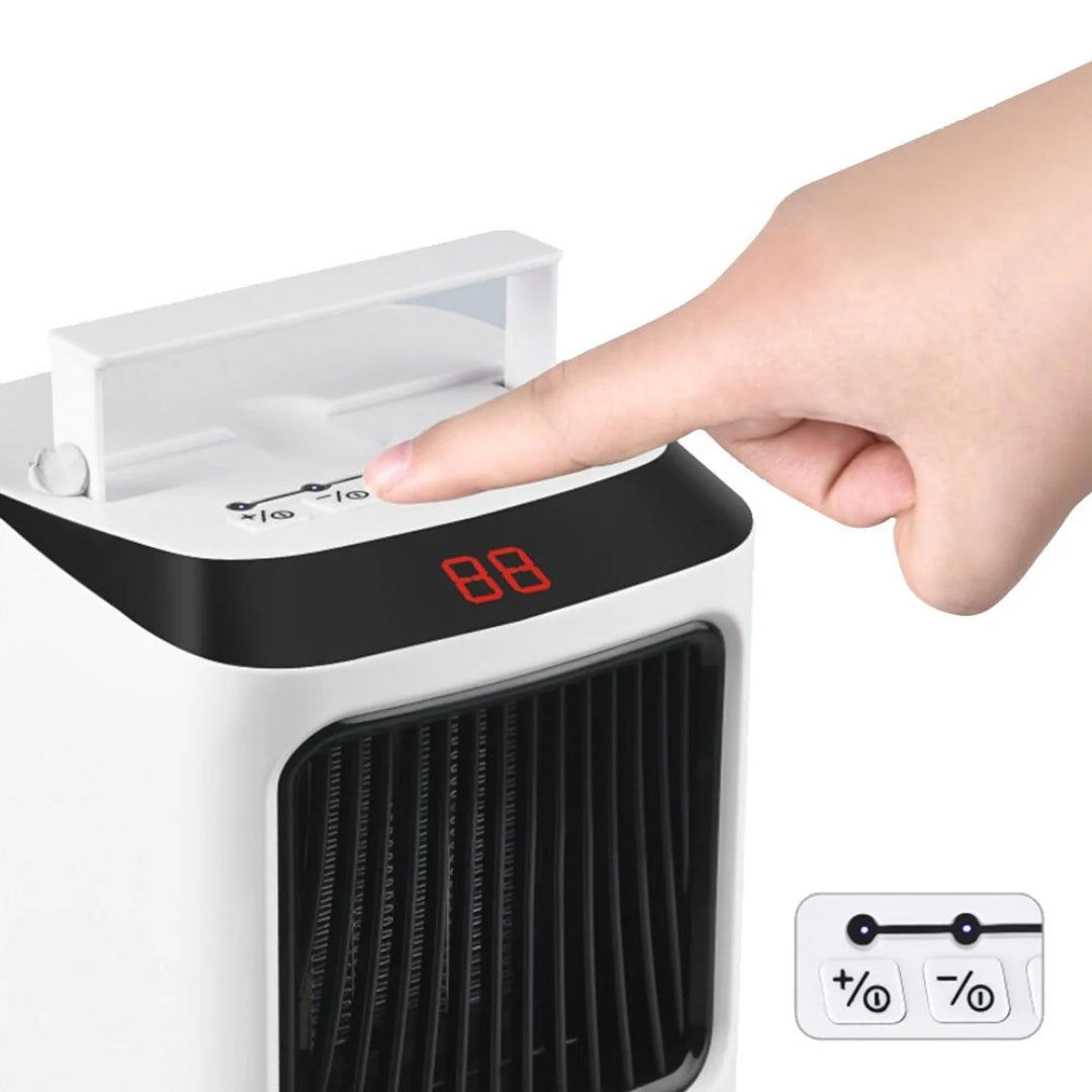 Compact Ceramic Heater 50W with Remote Control for Desk, Workspace, Home Office, and Bedroom Warmth | Sansoti