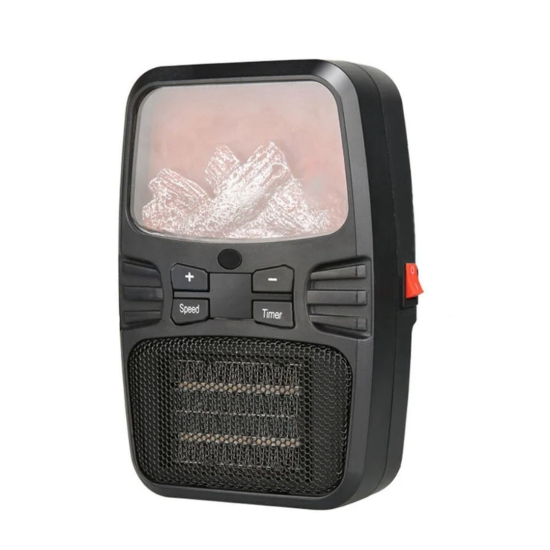 Electric Heater 1000W with Timer and Remote Control Black Compact Heater for Living Room | Sansoti