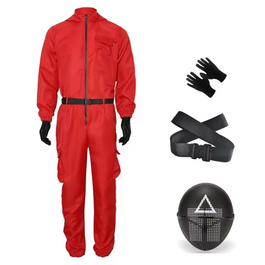 Jumpsuit met Masker Halloween Cosplay Volwassenen Unisex Polyester Feestkleding Verkleedpak Carnaval | Sansoti