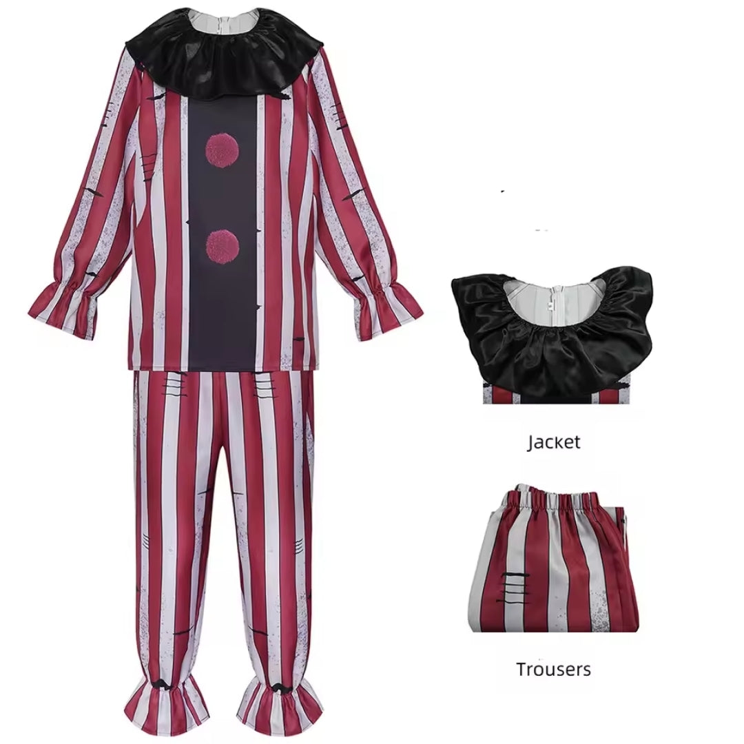 Demonic Clown Costume for Men Polyester Complete with Pants Mask Halloween Cosplay Carnival Themed Party | Sansoti