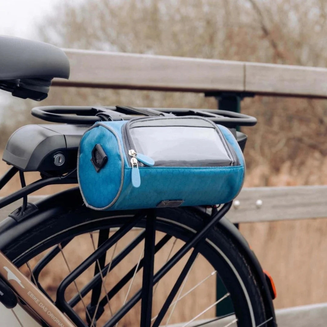 Sacoche de vélo étanche avec support de téléphone à écran tactile pour guidon, rangement sécurisé et navigation | Sansoti