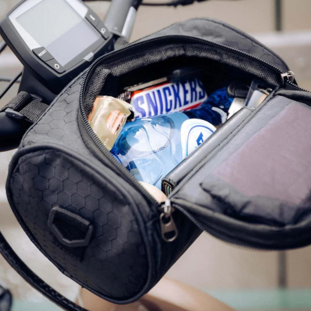 Sacoche de vélo étanche avec support de téléphone à écran tactile pour guidon, rangement sécurisé et navigation | Sansoti