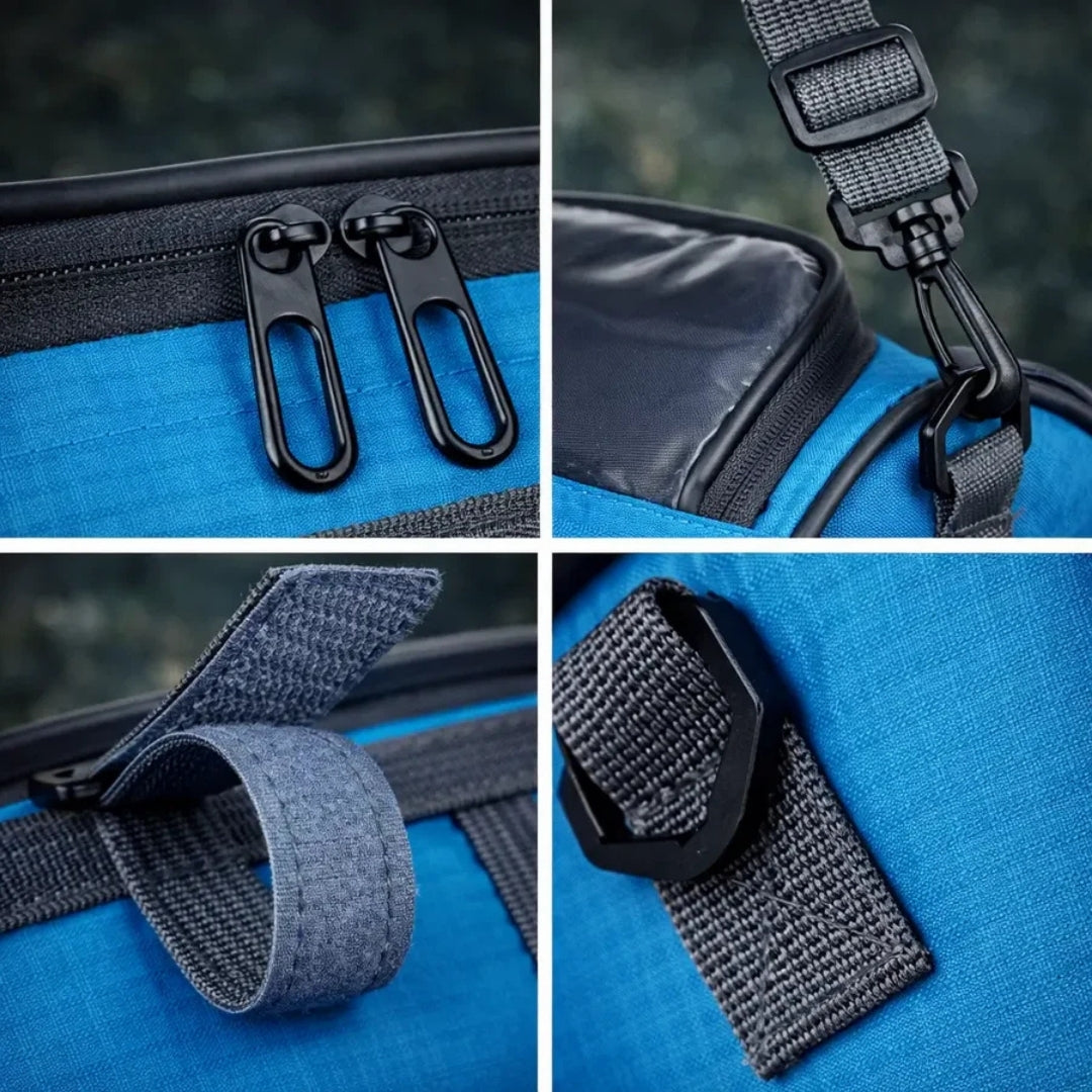 Sacoche de vélo étanche pour guidon avec fenêtre tactile, rangement pour smartphone et navigation, noir et vert | Sansoti